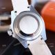 Fake Rolex Submariner Rainbow Bezel Black Dial leather Strap Watch (8)_th.JPG
